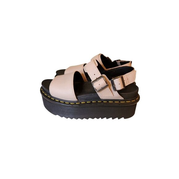 Dr. Martens Shoes - Dr. Martens Voss Quad Vintage Taupe Platform Sandal Women's Size 9
